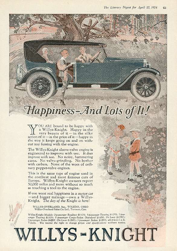 1924 Willys Auto Advertising